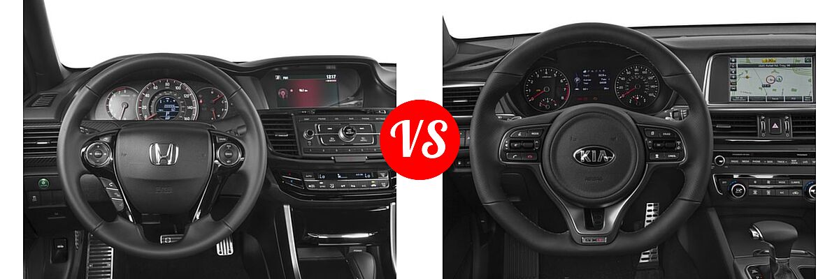 2016 Honda Accord Sedan Sport vs. 2016 Kia Optima Sedan SX Turbo / SXL Turbo - Dashboard Comparison