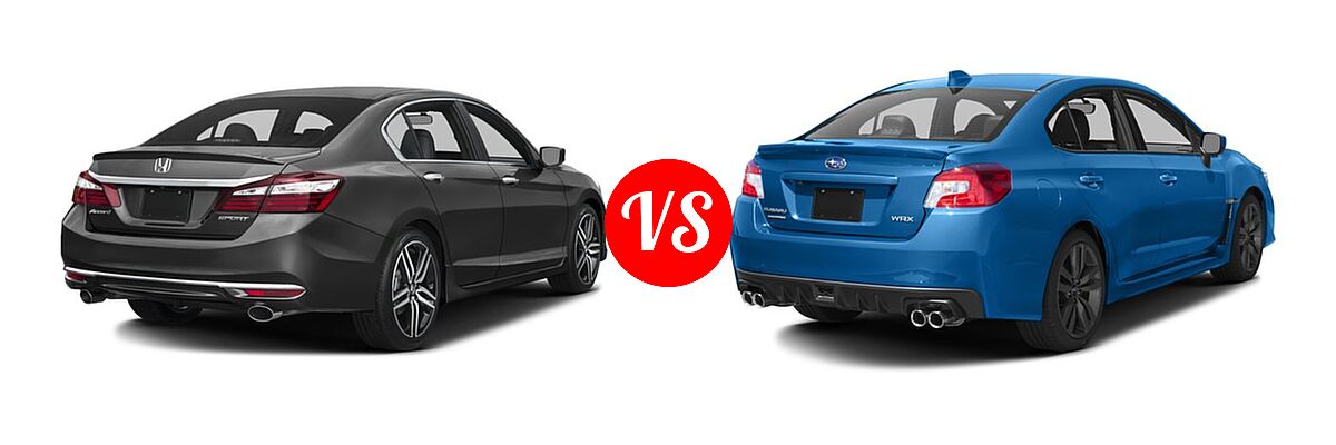 2016 Honda Accord Sedan Sport vs. 2016 Subaru WRX Sedan Limited / Premium - Rear Right Comparison