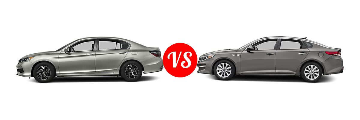 2016 Honda Accord Sedan LX vs. 2016 Kia Optima Sedan EX / LX / LX Turbo - Side Comparison