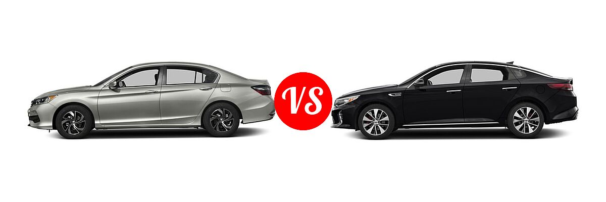2016 Honda Accord Sedan LX vs. 2016 Kia Optima Sedan SX Turbo / SXL Turbo - Side Comparison