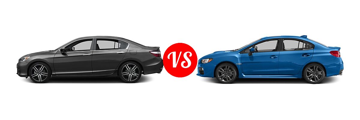 2016 Honda Accord Sedan Sport vs. 2016 Subaru WRX Sedan Limited / Premium - Side Comparison