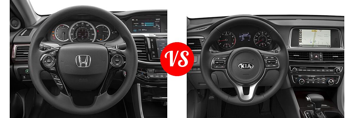 2016 Honda Accord Sedan EX vs. 2016 Kia Optima Sedan EX / LX / LX Turbo - Dashboard Comparison