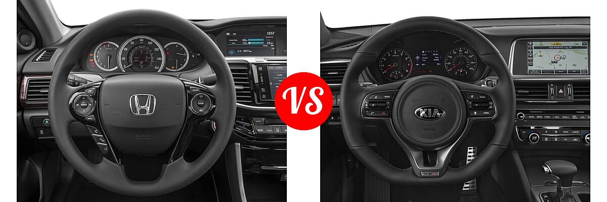 2016 Honda Accord Sedan EX vs. 2016 Kia Optima Sedan SX Turbo / SXL Turbo - Dashboard Comparison