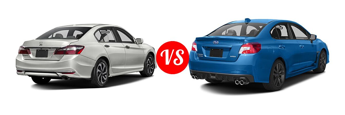 2016 Honda Accord Sedan EX-L vs. 2016 Subaru WRX Sedan Limited / Premium - Rear Right Comparison