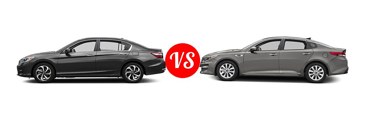 2016 Honda Accord Sedan EX vs. 2016 Kia Optima Sedan EX / LX / LX Turbo - Side Comparison