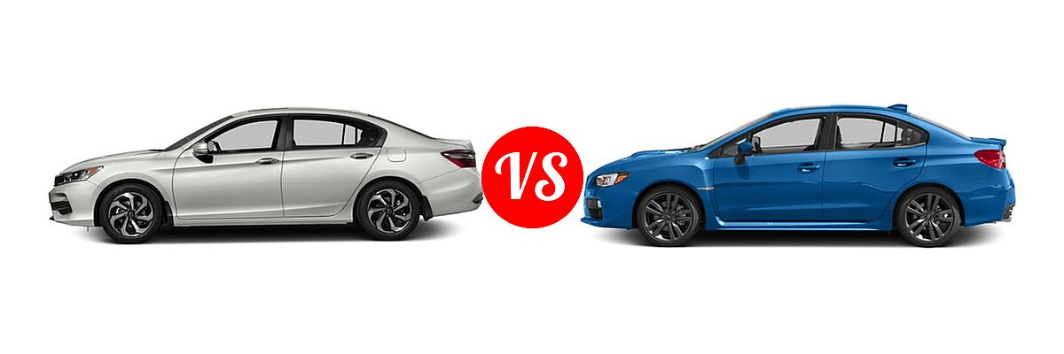 2016 Honda Accord Sedan EX-L vs. 2016 Subaru WRX Sedan Limited / Premium - Side Comparison