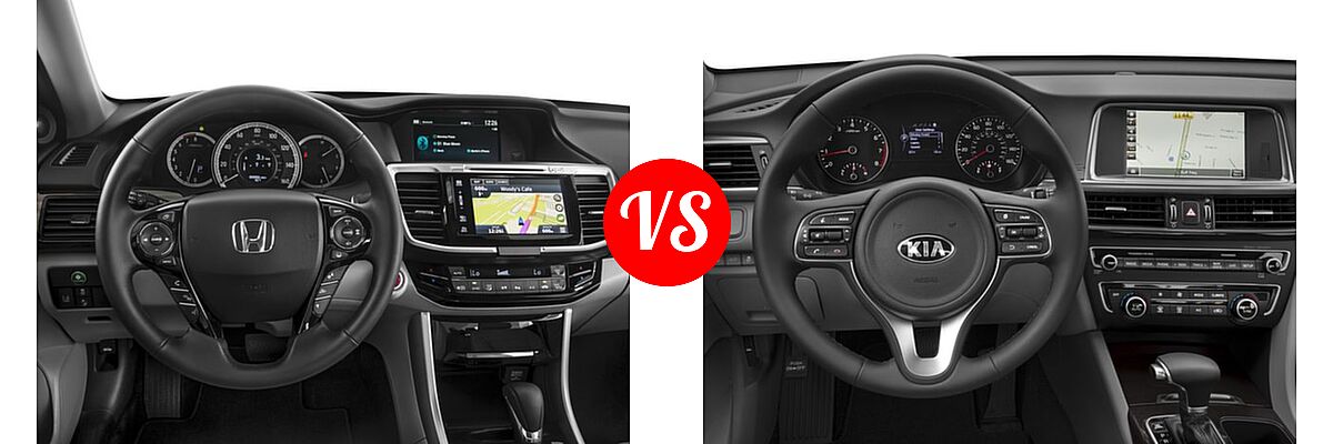 2016 Honda Accord Sedan EX-L vs. 2016 Kia Optima Sedan EX / LX / LX Turbo - Dashboard Comparison