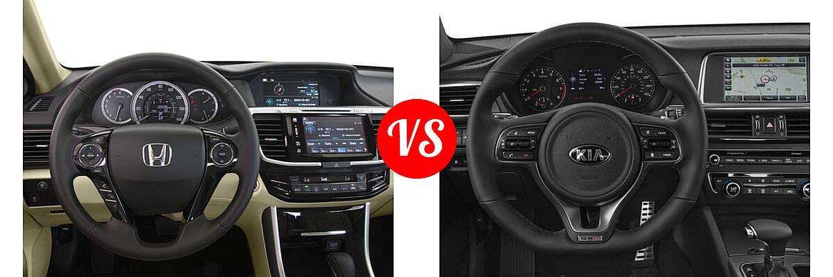 2016 Honda Accord Sedan EX-L vs. 2016 Kia Optima Sedan SX Turbo / SXL Turbo - Dashboard Comparison