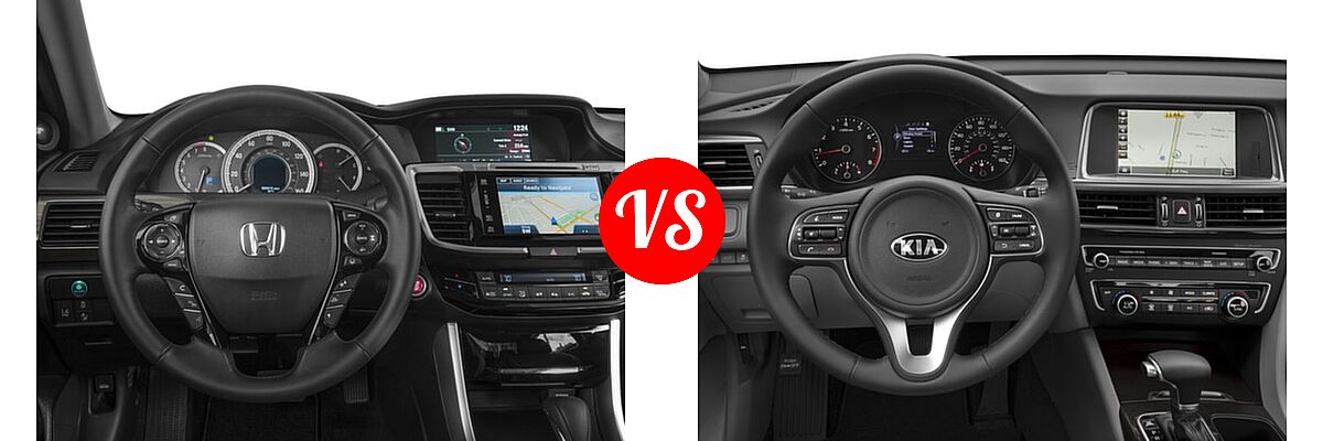 2016 Honda Accord Sedan EX-L vs. 2016 Kia Optima Sedan EX / LX / LX Turbo - Dashboard Comparison