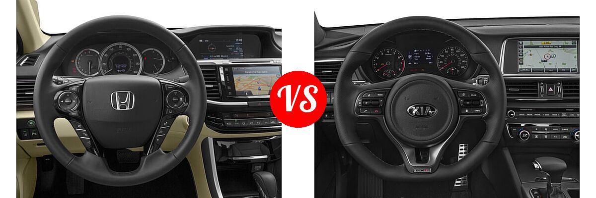 2016 Honda Accord Sedan Touring vs. 2016 Kia Optima Sedan SX Turbo / SXL Turbo - Dashboard Comparison