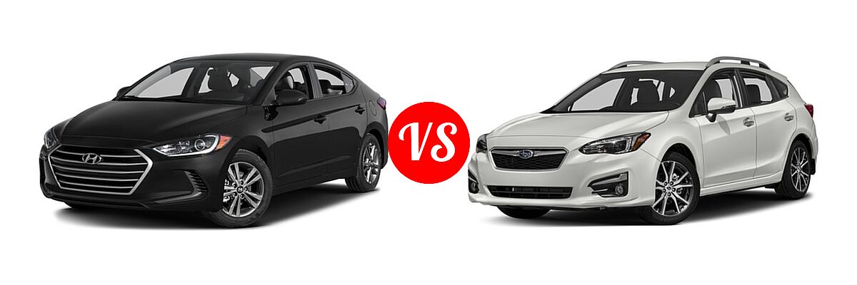 2017 Hyundai Elantra Sedan SE / Value Edition vs. 2017 Subaru Impreza Sedan Limited - Front Left Comparison