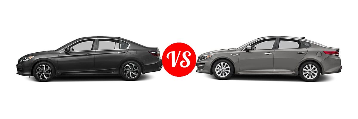2016 Honda Accord Sedan EX-L vs. 2016 Kia Optima Sedan EX / LX / LX Turbo - Side Comparison