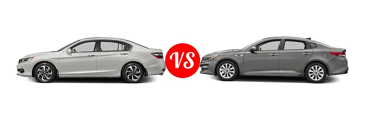 2016 Honda Accord Sedan EX-L vs. 2016 Kia Optima Sedan EX / LX / LX Turbo - Side Comparison