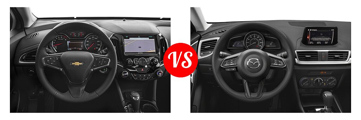 2018 Chevrolet Cruze Sedan Premier vs. 2018 Mazda 3 Sedan Sport - Dashboard Comparison