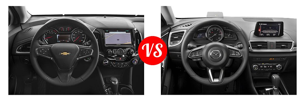 2018 Chevrolet Cruze Sedan Premier vs. 2018 Mazda 3 Sedan Grand Touring - Dashboard Comparison