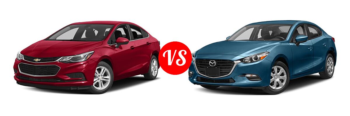 2018 Chevrolet Cruze Sedan LT vs. 2018 Mazda 3 Sedan Sport - Front Left Comparison