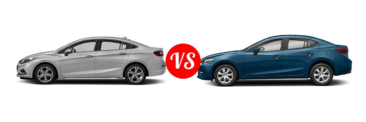2018 Chevrolet Cruze Sedan Premier vs. 2018 Mazda 3 Sedan Sport - Side Comparison
