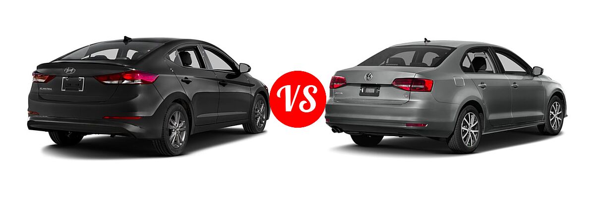 2017 Hyundai Elantra Sedan SE / Value Edition vs. 2017 Volkswagen Jetta Sedan 1.4T S / 1.4T SE / 1.8T SEL / 1.8T SEL Premium / 1.8T Sport - Rear Right Comparison