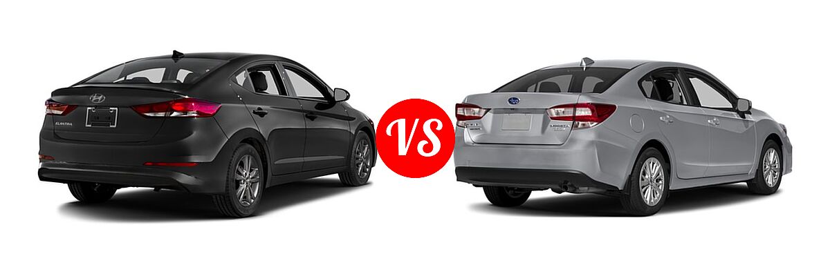 2017 Hyundai Elantra Sedan SE / Value Edition vs. 2017 Subaru Impreza Sedan Premium - Rear Right Comparison