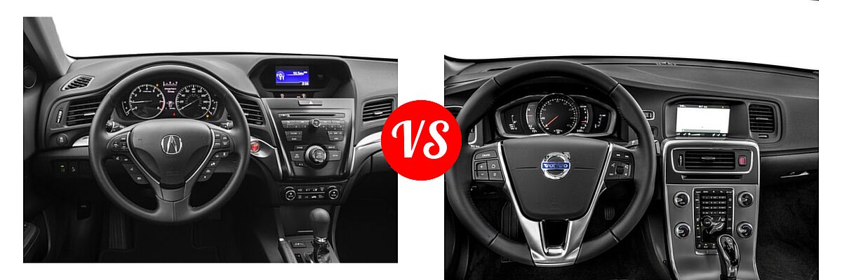2020 Acura ILX Sedan Sedan vs. 2018 Volvo S60 Sedan Dynamic - Dashboard Comparison