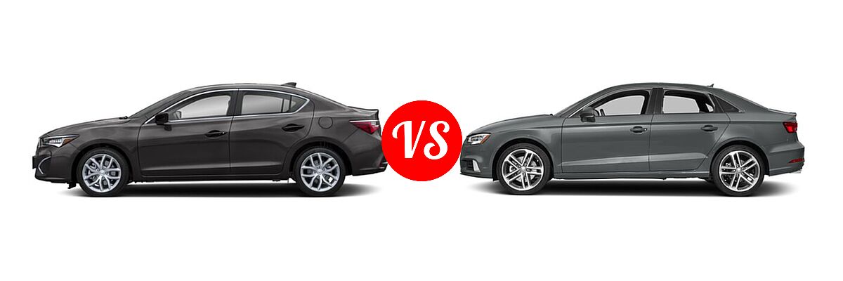 2020 Acura ILX Sedan Sedan vs. 2018 Audi A3 Sedan Premium / Premium Plus / Prestige - Side Comparison