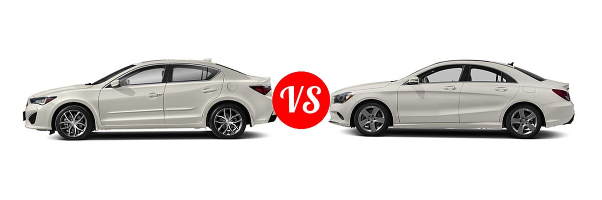 2020 Acura ILX Sedan w/Premium Pkg / w/Technology Pkg vs. 2018 Mercedes-Benz CLA-Class Sedan CLA 250 - Side Comparison