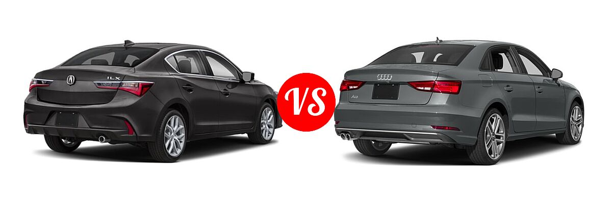 2020 Acura ILX Sedan Sedan vs. 2018 Audi A3 Sedan Premium / Premium Plus / Prestige - Rear Right Comparison