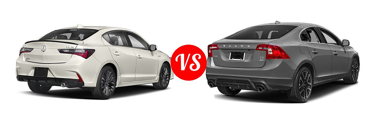 2020 Acura ILX Sedan w/Premium/A-Spec Pkg / w/Technology/A-Spec Pkg vs. 2018 Volvo S60 Sedan Dynamic - Rear Right Comparison