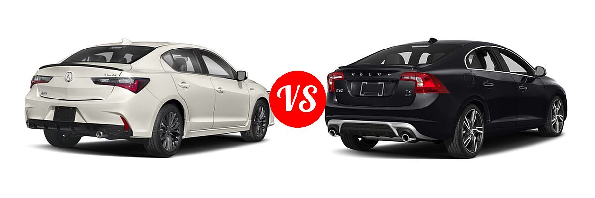 2020 Acura ILX Sedan w/Premium/A-Spec Pkg / w/Technology/A-Spec Pkg vs. 2018 Volvo S60 Sedan R-Design Platinum - Rear Right Comparison