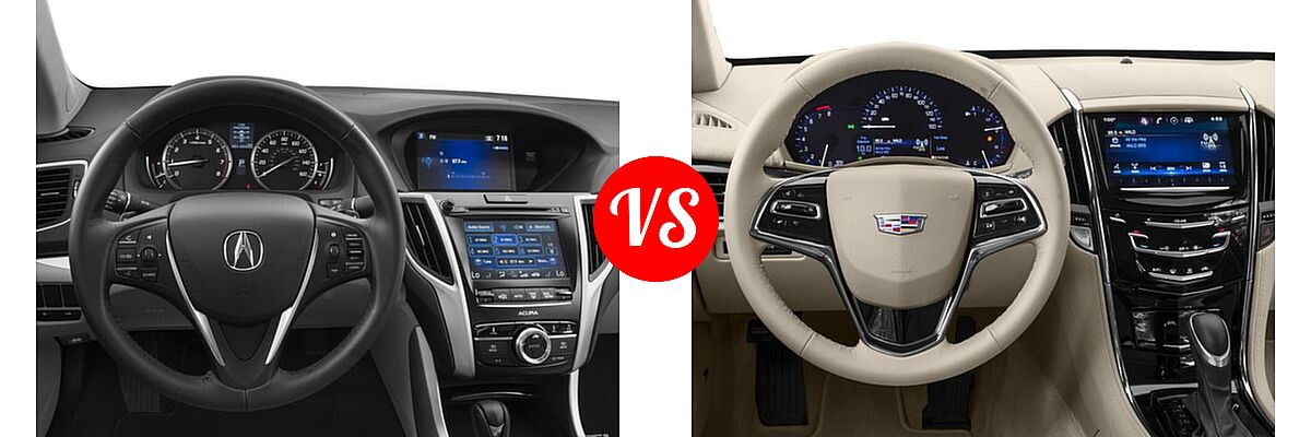 2017 Acura TLX Sedan FWD vs. 2017 Cadillac ATS Sedan AWD / Luxury AWD / Premium Luxury RWD / Premium Performance RWD / RWD - Dashboard Comparison