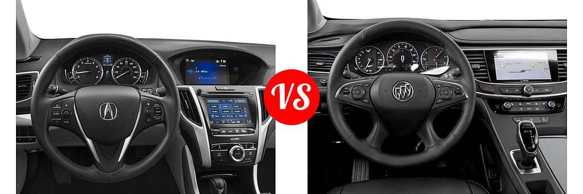 2017 Acura TLX Sedan FWD vs. 2017 Buick LaCrosse Sedan Essence / Preferred / Premium - Dashboard Comparison