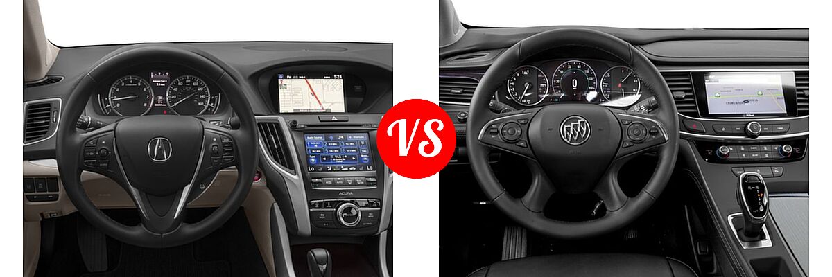 2017 Acura TLX Sedan w/Technology Pkg vs. 2017 Buick LaCrosse Sedan Essence / Preferred / Premium - Dashboard Comparison