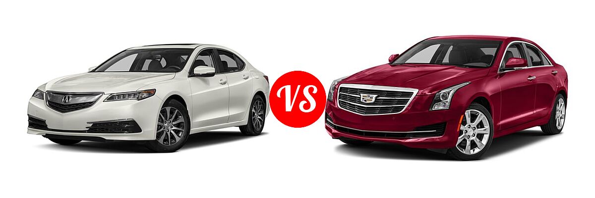 2017 Acura TLX Sedan FWD vs. 2017 Cadillac ATS Sedan AWD / Luxury AWD / Premium Luxury RWD / Premium Performance RWD / RWD - Front Left Comparison