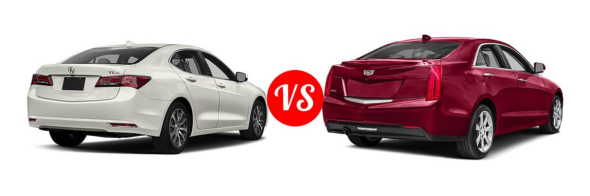 2017 Acura TLX Sedan FWD vs. 2017 Cadillac ATS Sedan AWD / Luxury AWD / Premium Luxury RWD / Premium Performance RWD / RWD - Rear Right Comparison