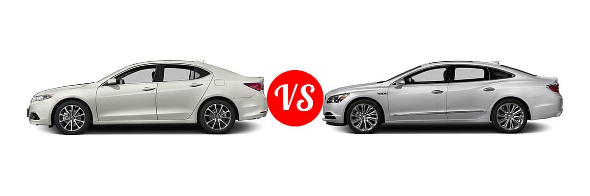 2017 Acura TLX Sedan V6 w/Advance Pkg vs. 2017 Buick LaCrosse Sedan Essence / Preferred / Premium - Side Comparison