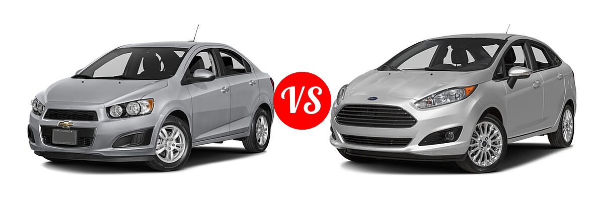 2016 Chevrolet Sonic Sedan LS / LT / LTZ vs. 2016 Ford Fiesta Sedan Titanium - Front Left Comparison