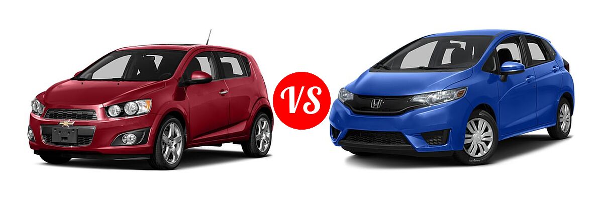 2016 Chevrolet Sonic Hatchback LS / LT / LTZ vs. 2016 Honda Fit Hatchback LX - Front Left Comparison