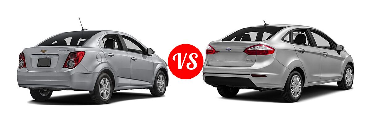 2016 Chevrolet Sonic Sedan LS / LT / LTZ vs. 2016 Ford Fiesta Sedan S / SE - Rear Right Comparison