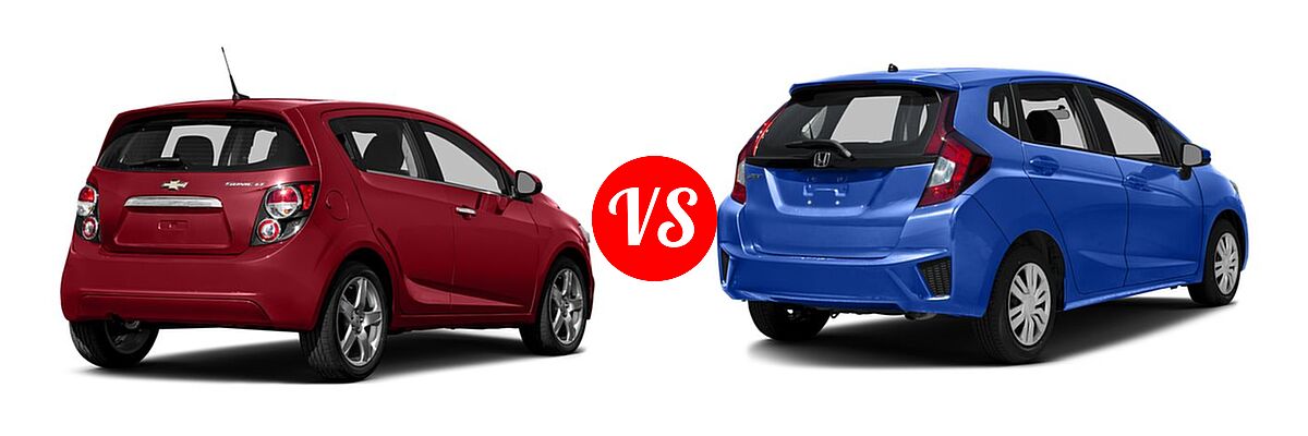 2016 Chevrolet Sonic Hatchback LS / LT / LTZ vs. 2016 Honda Fit Hatchback LX - Rear Right Comparison