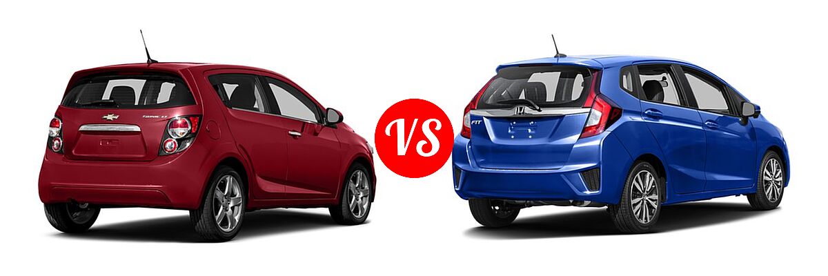 2016 Chevrolet Sonic Hatchback LS / LT / LTZ vs. 2016 Honda Fit Hatchback EX-L - Rear Right Comparison
