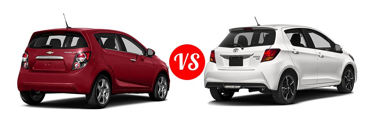 2016 Chevrolet Sonic Hatchback LS / LT / LTZ vs. 2016 Toyota Yaris Hatchback SE - Rear Right Comparison