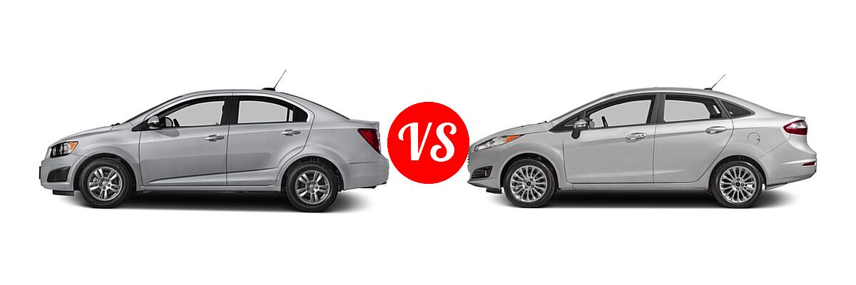 2016 Chevrolet Sonic Sedan LS / LT / LTZ vs. 2016 Ford Fiesta Sedan Titanium - Side Comparison
