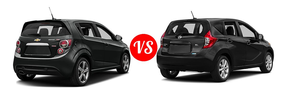 2016 Chevrolet Sonic Hatchback RS vs. 2016 Nissan Versa Note Hatchback SL - Rear Right Comparison