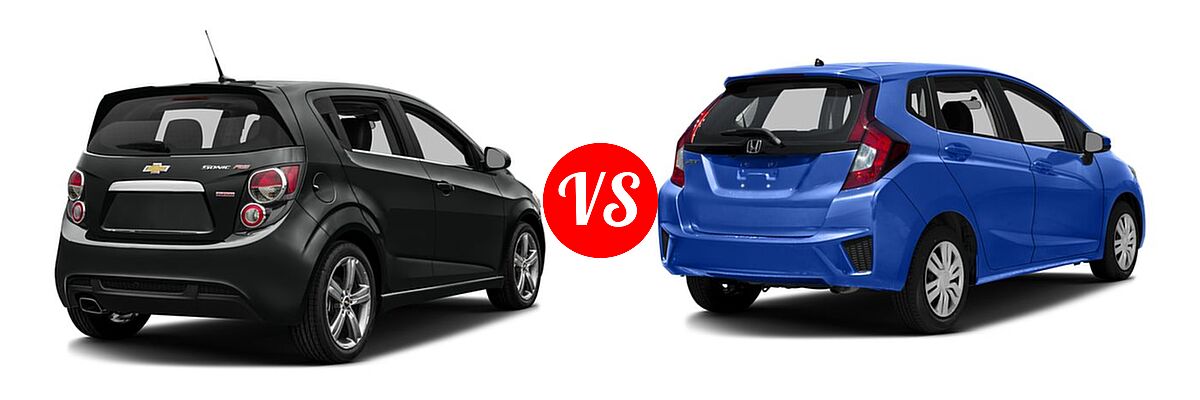 2016 Chevrolet Sonic Hatchback RS vs. 2016 Honda Fit Hatchback LX - Rear Right Comparison