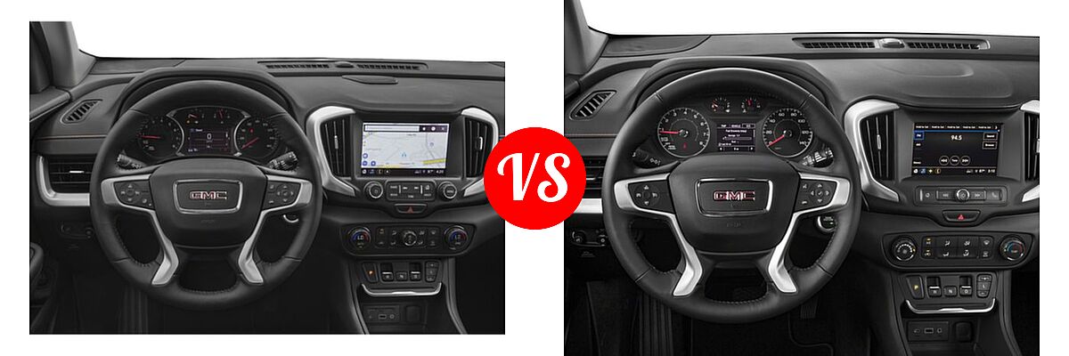 2018 GMC Terrain SUV SLT vs. 2018 GMC Terrain SUV Diesel SLE - Dashboard Comparison