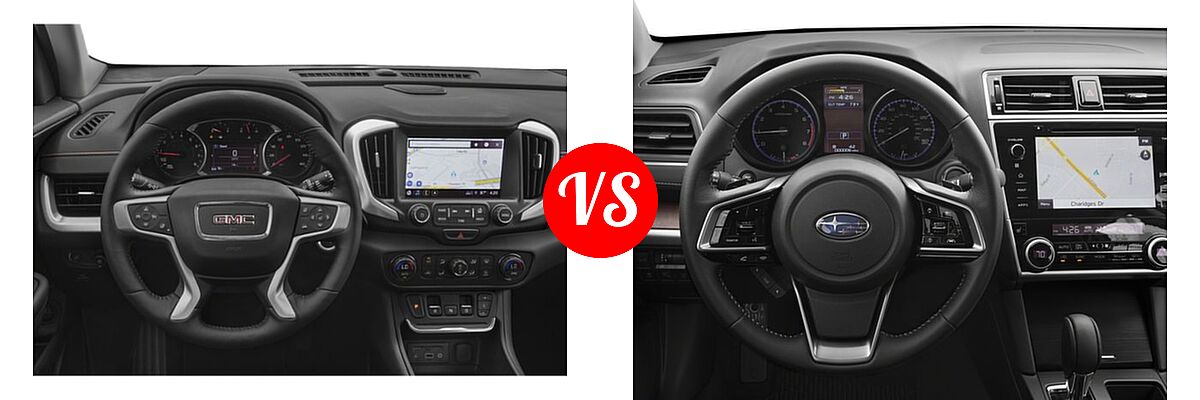 2018 GMC Terrain SUV SLT vs. 2018 Subaru Outback SUV Limited - Dashboard Comparison
