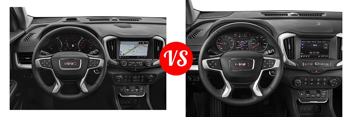 2018 GMC Terrain SUV Denali vs. 2018 GMC Terrain SUV Diesel SLE - Dashboard Comparison