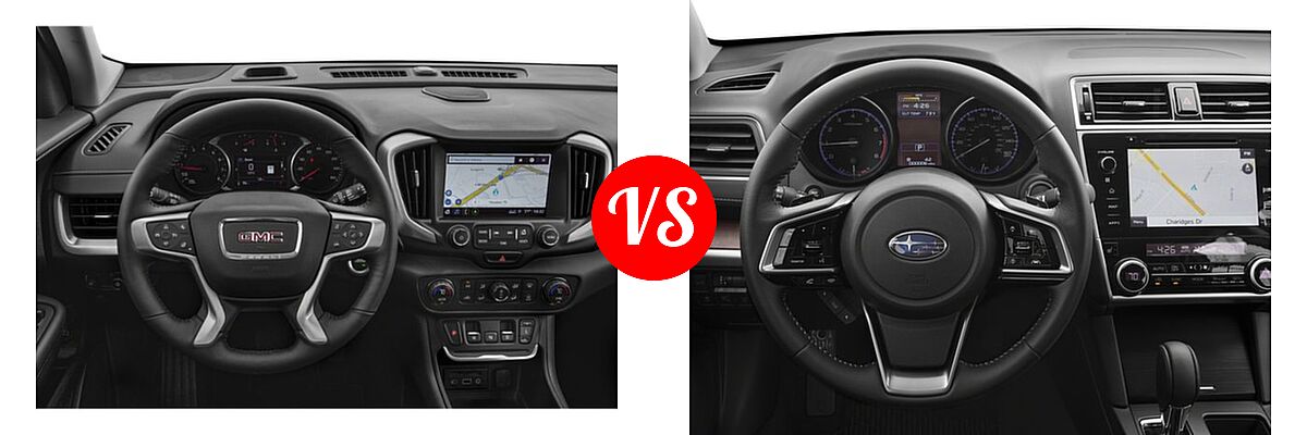 2018 GMC Terrain SUV Denali vs. 2018 Subaru Outback SUV Limited - Dashboard Comparison