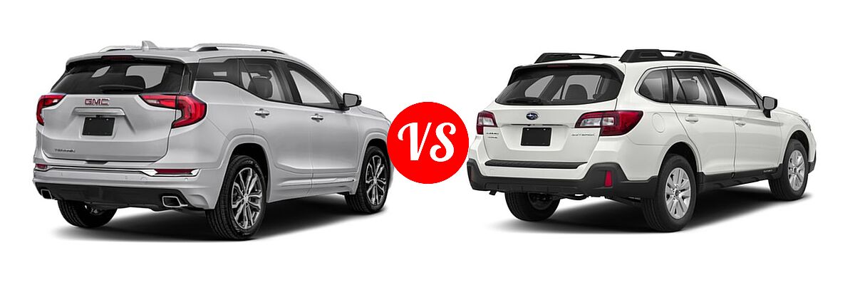 2018 GMC Terrain SUV Denali vs. 2018 Subaru Outback SUV 2.5i - Rear Right Comparison