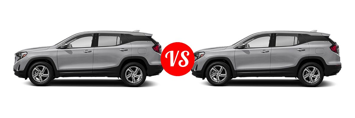 2018 GMC Terrain SUV SL / SLE vs. 2018 GMC Terrain SUV Diesel SLE - Side Comparison
